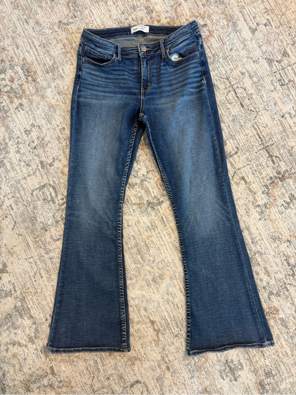 BKE Jeans Womens Payton Universal Fit Flare Stretch Denim Jeans Mid Rise Size 30